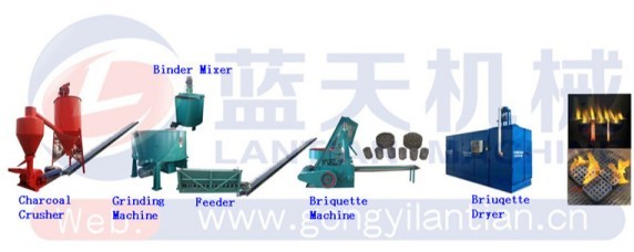 BBQ charcoal briquette making machine